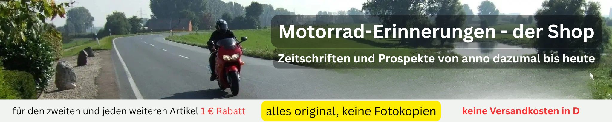 Motorrad-Erinnerungen – der Shop