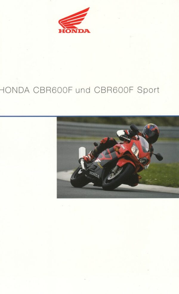 Prospekt brochure HONDA CBR 600 F Sport PC35 2001