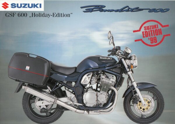 SUZUKI Bandit GSF 600 Holiday Edition Prospekt 4 Seiten 1999