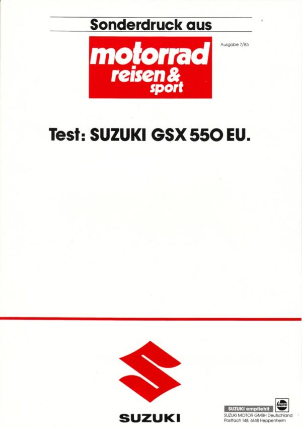 SUZUKI GSX 550 Testbericht