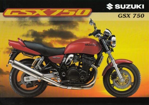 SUZUKI GSX 750 + Prospekt flyer + 1 Blatt / 2 Seiten + aus 10/1997