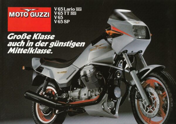 MOTO GUZZI V 65 Lario / TT / SP + Prospekt brochure + 6 Seiten