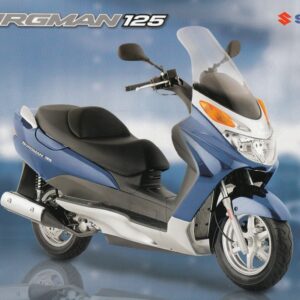 SUZUKI Burgman 125 + Prospekt flyer + 1 Blatt / 2 Seiten + aus 12/2002