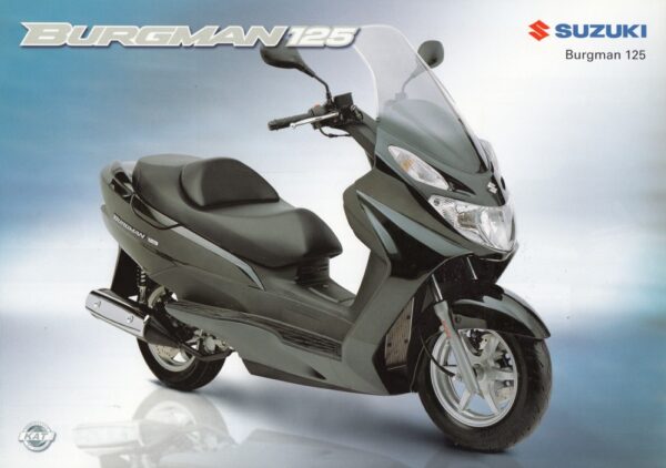 SUZUKI Burgman 125 + Prospekt flyer + 1 Blatt / 2 Seiten + aus 1/2004
