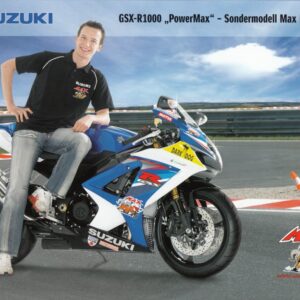 SUZUKI GSX-R 1000 "Power Max" Modell Max Neukirchner + Prospekt + 4 Seiten