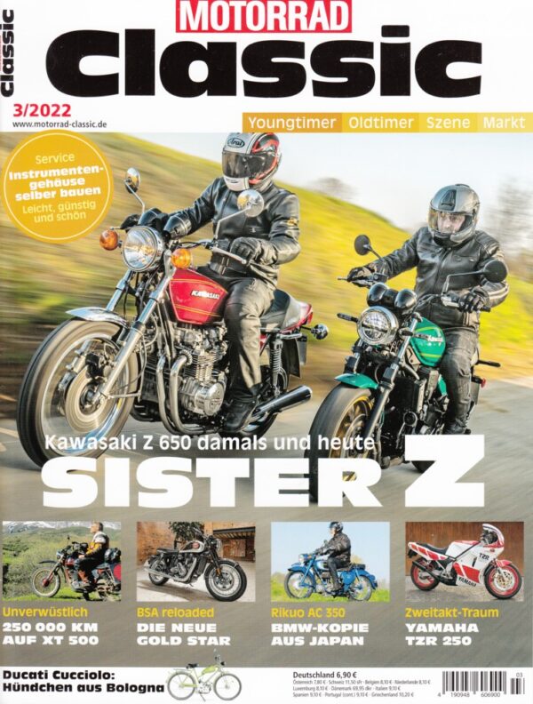 Motorrad Classic 3/2022 – Kawasaki Z 650, Yamaha TZR 250, Gold Star