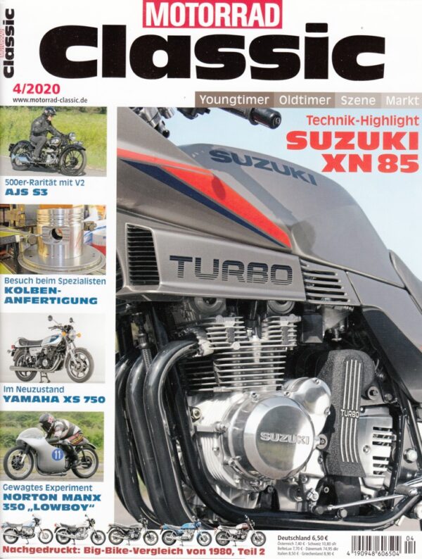 Motorrad Classic 4/2020 – Suzuki XN 85, Yamaha XS 750, Norton Manx „Lowboy“ u. v. m.
