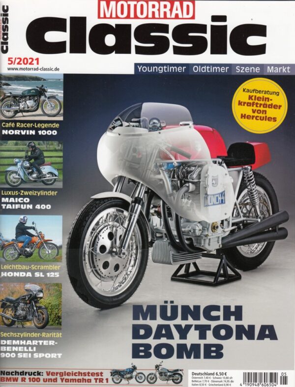 Motorrad Classic 5/2021 – Münch Daytona Bomb, Norvin 1000, Honda SL 125