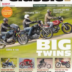 MOTORRAD Classic 9/2017 – Big Twins: Yamaha TR1, Ducati SD 900, BMW R100, MV Agusta Bialbero, Bultaco Sherpa