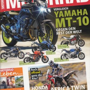 MOTORRAD 01/2016 - Yamaha MT-10 gegen den Rest der Welt, Honda CRF 1000 L Africa Twin, Testsieger Zubehör 2015