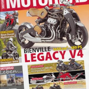 MOTORRAD 03/2015 - Bienvilles Legacy V4 1650 cm³ 180 PS, Ducati Multistrada, Moto Guzzi V7 Special alt vs. neu
