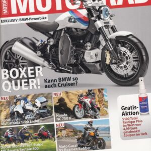 MOTORRAD 08/2016 - BMW Boxer Cruiser, Ducati Multistrada 1200 Enduro, Honda NC 750 X, TOP-Test Triumph Speed Triple S