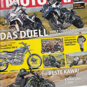MOTORRAD 07/2017 - Das Duell BMW R 1200 GS Rallye vs Honda Africa Twin, Suzuki 750 Scrambler MK II, TOP-Test Kawasaki Z 900
