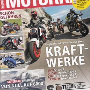 MOTORRAD 08/2017 - Kraftwerke Power-Naked-Bikes, Ducati Monster 797, Gratis S100 Kettenspray
