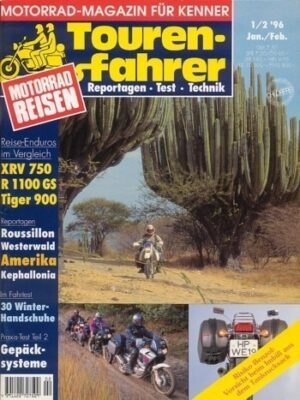 Tourenfahrer 1/2 1996 – BMW R 1100 GS mit 59 kW (80 PS) als Reise-Motorrad, Honda XRV 750 Africa Twin mit 44 kW (60 PS) als Reise-Motorrad