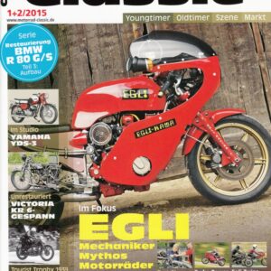 MOTORRAD CLASSIC 1+2/2015 – Egli Ducati 960 + Vincent 1000 + MRD 1; Test Yamaha YDS-3; Victoria KR 6-Gespann, hier mal nicht restauriert