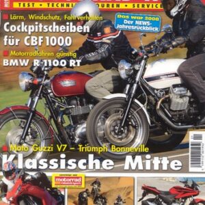 MOTORRAD NEWS 1/2009 – Triumph Daytona 675 mit 92 kW (125 PS) Test & Technik; Ducati 1198 S mit 125 kW (170 PS) Test & Technik; Moto Guzzi V7 Classic mit 36 kW (48 PS) im Vergleichstest