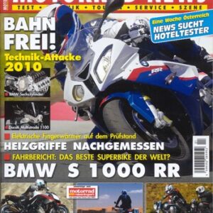 MOTORRAD NEWS 1/2010 – BMW S 1000 RR mit 142 kW (193 PS) Test & TEchnik; Kawasaki Z 1000 mit 102 kW (138 PS) Test & Technik; Ducati Hypermotard 1100 Evo / Evo SP mit 67 kW (91 PS) Test & Technik