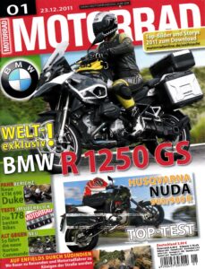 Titelseite: MOTORRAD 1/2012 – Top-Test Husqvarna Nuda 900 / R; Gebrauchtkauf Harley-Davidson V-Rod
