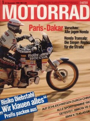 MOTORRAD 1/1987 – BMW R 80 vs. BMW K 75; Test Jawa 500 R; Test Bimota YB5