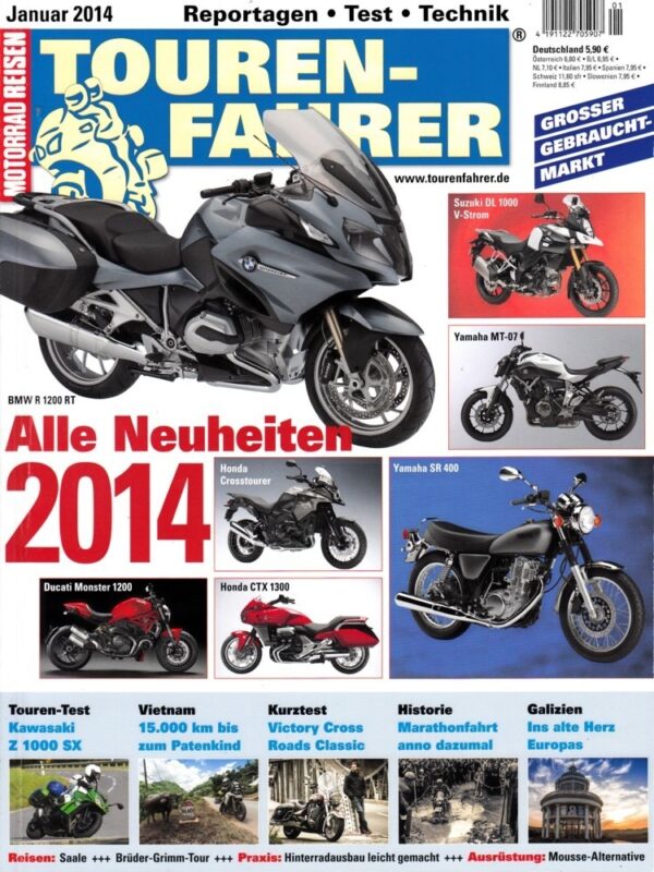 TOURENFAHRER 1/2014 – Kawasaki Z 1000 SX; Victory Cross Roads Classic
