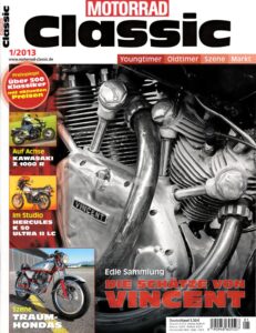 Titelseite: Motorrad Classic 01/2013 – Honda Dream Eigenbauten; Kawasaki Z 1000 R