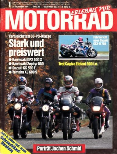MOTORRAD 1/1992 – Test Suzuki GSX-R 750; Kawasaki GPZ 500 S; Kawasaki Zephyr 550; Suzuki GS 500 E