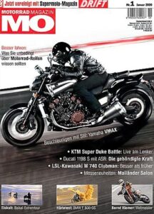Titelseite: MO 1/2009 – BMW F 800 GS im Hardcore-Test; Vorstellung Yamaha Vmax