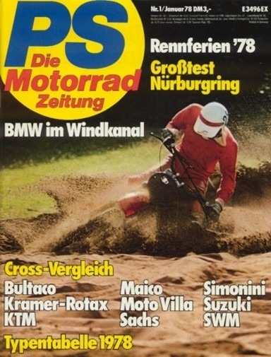 PS 1/1978 – Bultaco Pursang 250 MK II mit 38 PS im Vergleichstest, Kramer-Rotax 250 Cross mit 38 PS im Vergleichstest