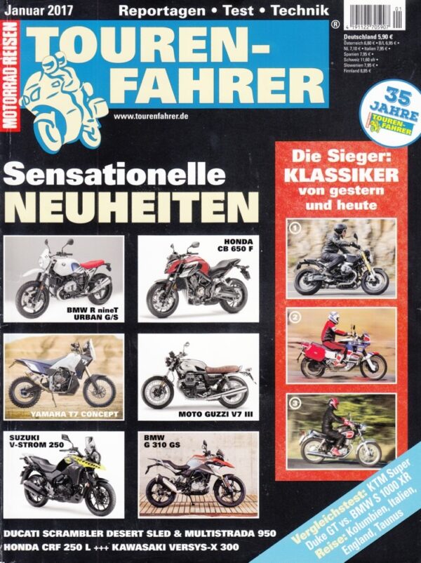TOURENFAHRER 1/2017 – BMW S 1000 XR vs. KTM 1290 Super Duke GT