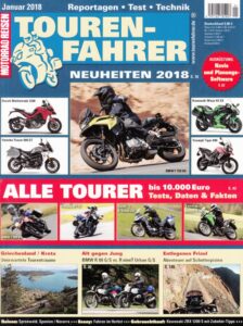 Titelseite: TOURENFAHRER 1/2018 – BMW R nineT Urban G/S vs. BMW R 80 G/S
