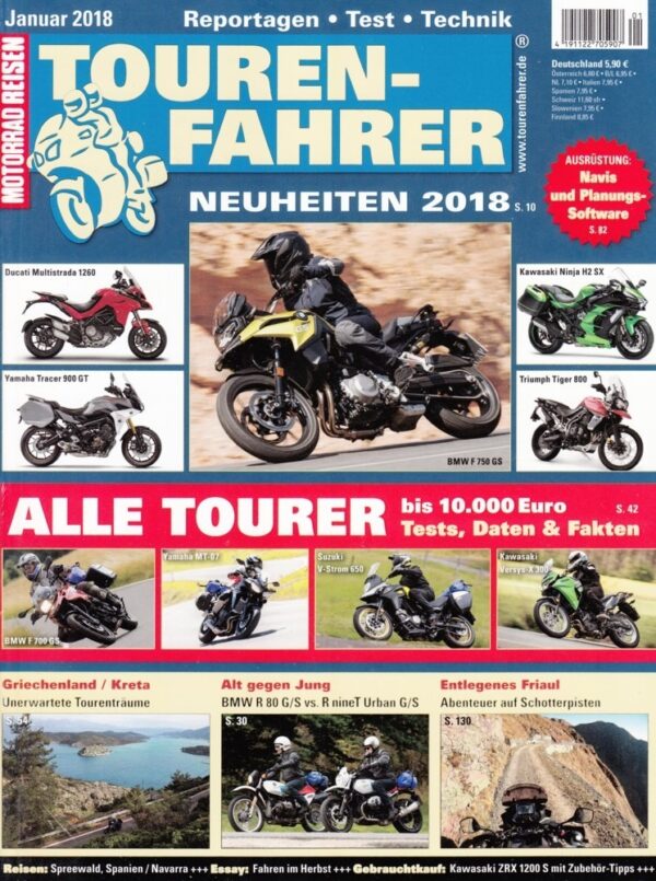 TOURENFAHRER 1/2018 – BMW R nineT Urban G/S vs. BMW R 80 G/S