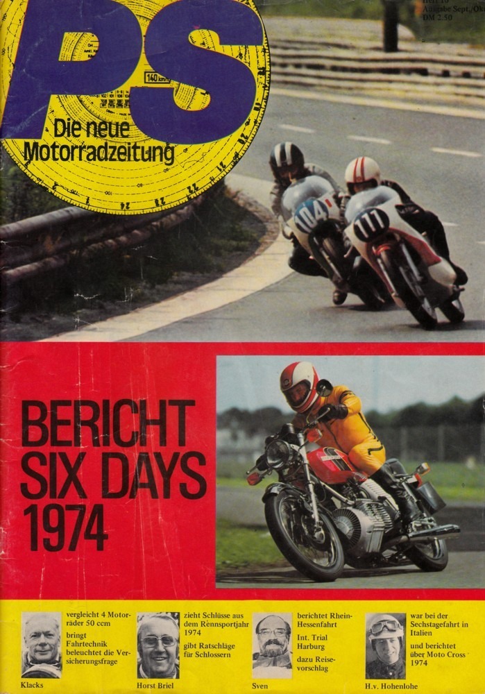 Titelbild: PS 10/1974 – Klacks vergleicht 50er, Garelli RS im Test