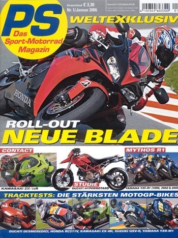 PS 1/2006 – Yamaha YZF-R1 mit 110 kW (150 PS) im Generationen-Vergleich, Yamaha YZF-R1 mit 112 kW (152 PS) im Generationen-Vergleich
