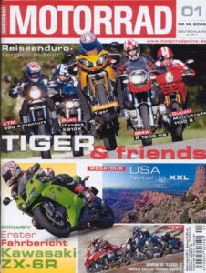 Titelseite: MOTORRAD 1/2007 – Vergleich BMW R 1200 S vs. Moto Guzzi 1200 Sport