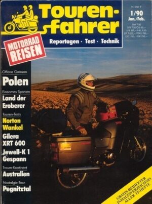 Tourenfahrer 1/1990 – Norton Commander mit 63 kW (85 PS) im Touren-Test, Gilera XRT 600 mit 30 kW (41 PS) im Touren-Test