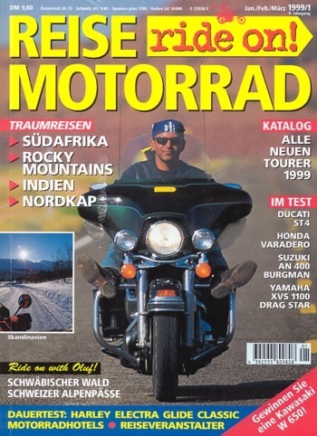 REISE MOTORRAD ride on! 1/1999 – Harley-Davidson Fat Boy, damit unterwegs in Südafrika/Kapstadt, Ducati ST4 mit 76 kW (103 PS) im Reise-Test