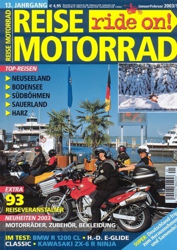 REISE MOTORRAD ride on! 1/2003 – Harley-Davidson Electra Glide Classic Injection mit 43 kW (58 PS) im Langstrecken-Test