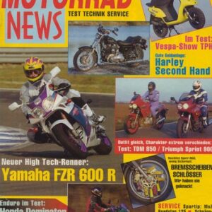 MOTORRAD NEWS 1/1994 – Yamaha TDM 850 mit 57 kW (77 PS) im Vergleichstest; Triumph Sprint 900 mit 72 kW (98 PS) im Vergleichstest