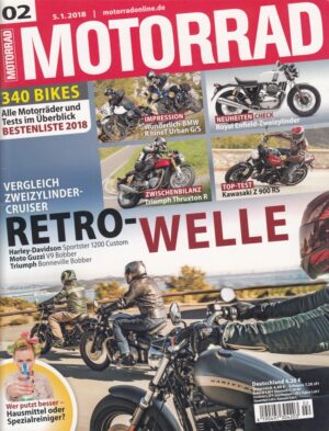 MOTORRAD 02/2018 – Retro‑Welle, Z900RS Top‑Test, Bestenliste 2018, Cruiser Vergleich