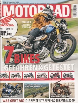 MOTORRAD 02/2019 – Triumph Scrambler 1200 XC, BMW R 1250 GS Adventure, Honda CBR 1000 RR