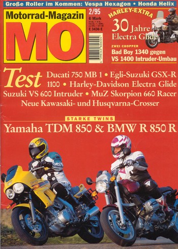 MO 2/1995 – BMW R 850 R; Yamaha TDM 850; Egli-Suzuki GSX-R 1100