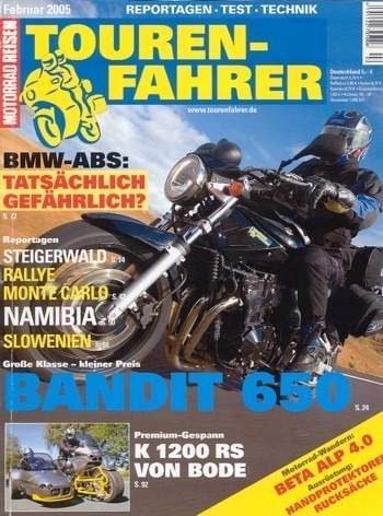 TOURENFAHRER 2/2005 – Suzuki Bandit 650 mit 57 kW (78 PS) als Reise-Motorrad, Beta Alp 4.0 mit 20 kW (27 PS) als Reise-Motorrad