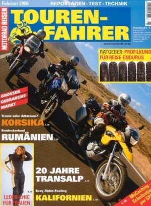 TOURENFAHRER 2/2006 – BMW R 1200 GS mit 72 kW (98 PS) im Vergleichstest, Suzuki DL 650 V-Strom mit 49 kW (67 PS) im Vergleichstest