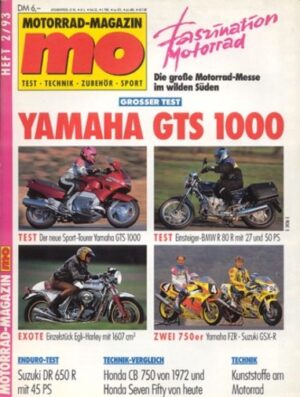 MO 2/1993 – Yamaha GTS 1000; BMW R 80 R; Honda CB Seven Fifty
