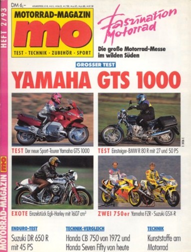MO 2/1993 – Yamaha GTS 1000; BMW R 80 R; Honda CB Seven Fifty