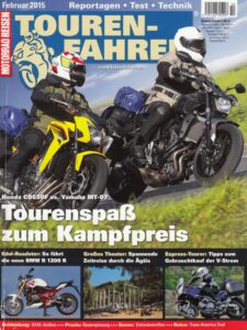 Titelseite: TOURENFAHRER 2/2015 – Honda CB 650 F vs. Yamaha MT-07