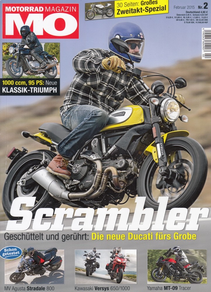 Titelbild: MO 2/2015 – Test Ducati Scrambler 800 Icon; Test Yamaha Tracer 900