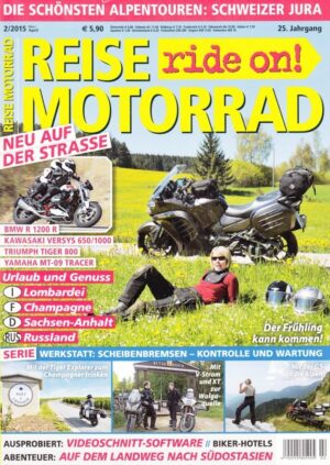 REISE MOTORRAD ride on! 2/2015 – Triumph Tiger 800 XC / XR mit 70 kW (95 PS) im Test, BMW R 1200 R mit 92 kW (125 PS) im Test
