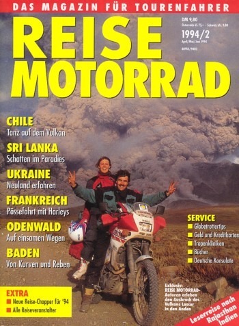 REISE MOTORRAD 2/1994 – Cagiva Elefant, damit unterwegs in Südasien/Sri Lanka, Yamaha XT 600 Z Ténéré, damit unterwegs in Südamerika/Chile